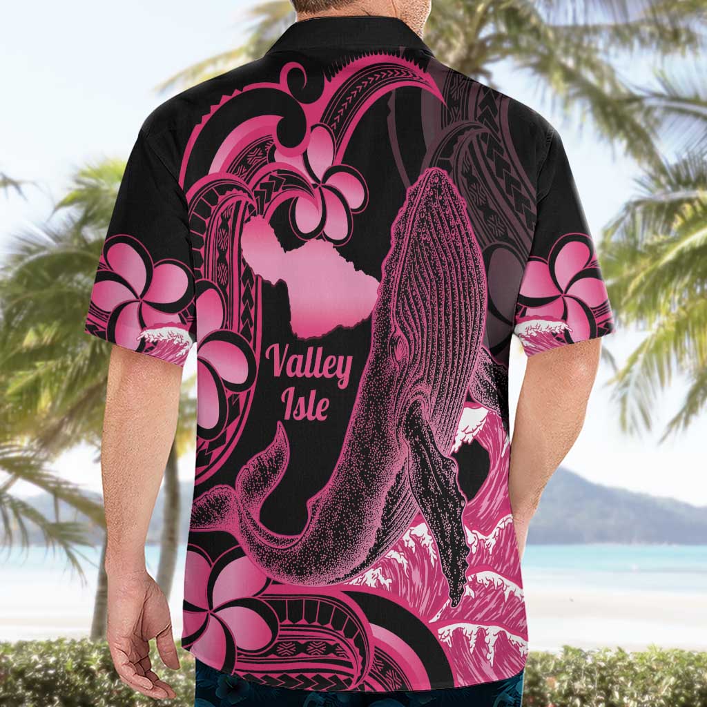 Aloha Hawaii Maui Hawaiian Shirt Valley Isle Humpback Whale Black