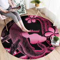 Aloha Hawaii Maui Round Carpet Valley Isle Humpback Whale Black LT14 - Polynesian Pride