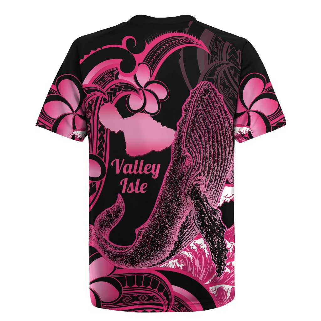 Aloha Hawaii Maui Rugby Jersey Valley Isle Humpback Whale Black