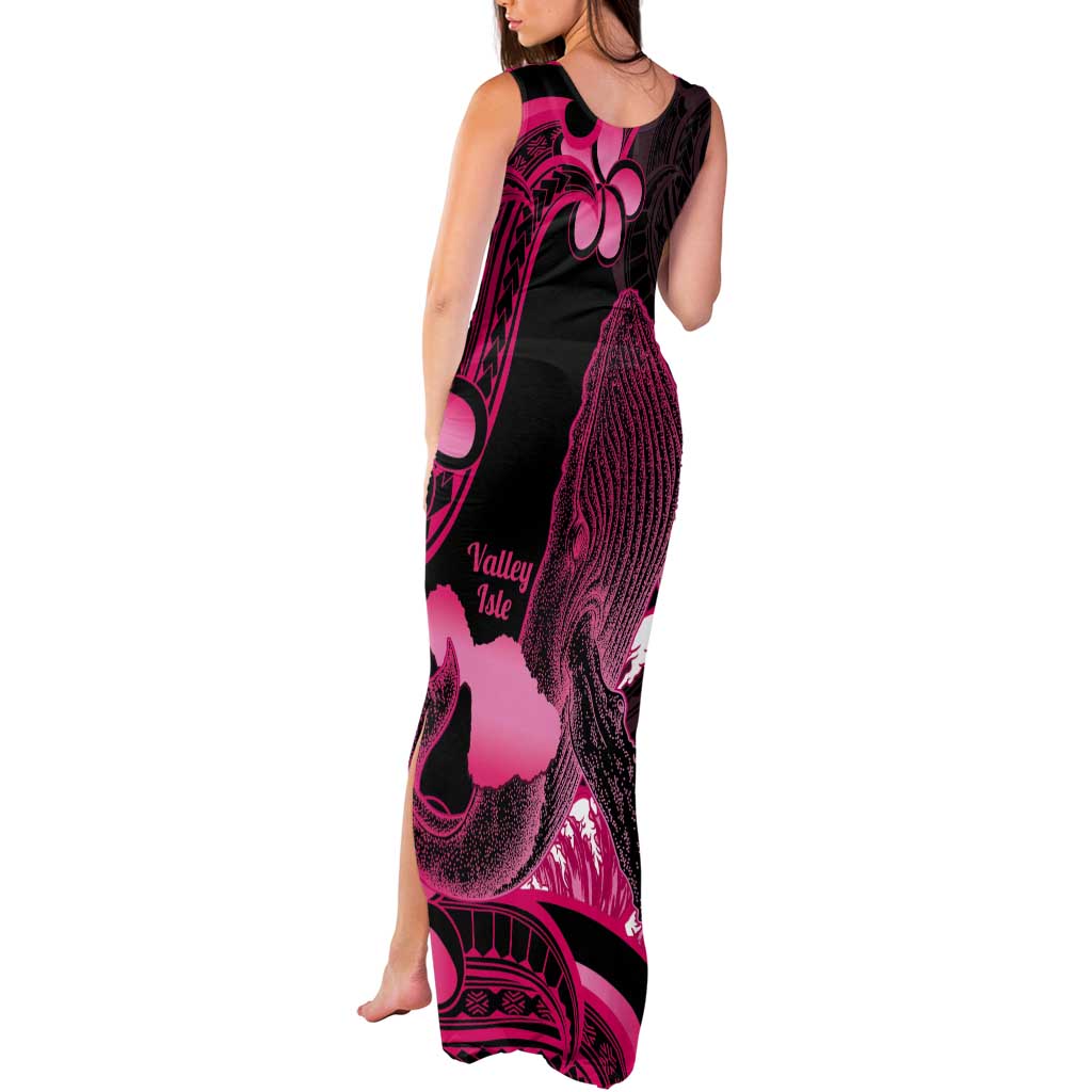 Aloha Hawaii Maui Tank Maxi Dress Valley Isle Humpback Whale Black