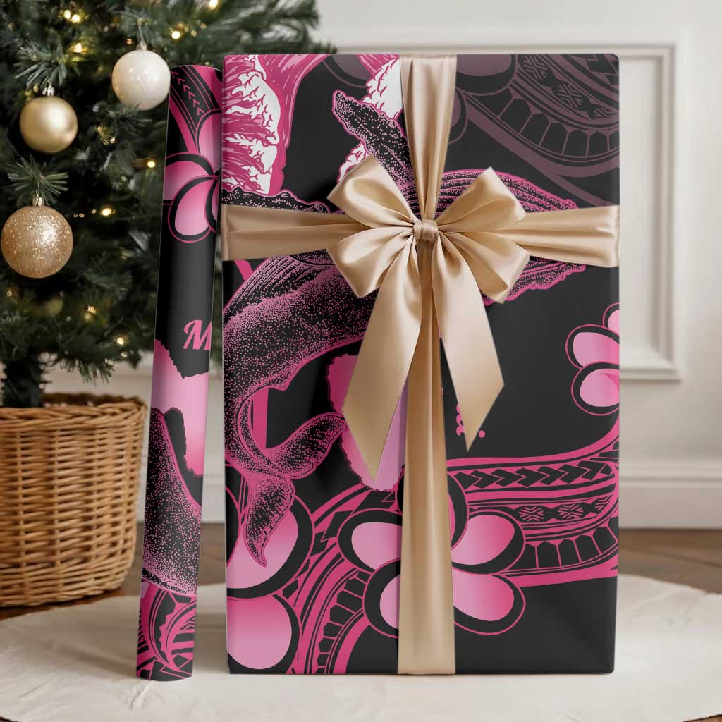 Aloha Hawaii Maui Wrapping Paper Valley Isle Humpback Whale Black - Polynesian Pride