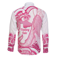 Aloha Hawaii Maui Family Matching Long Sleeve Bodycon Dress and Hawaiian Shirt Valley Isle Humpback Whale White