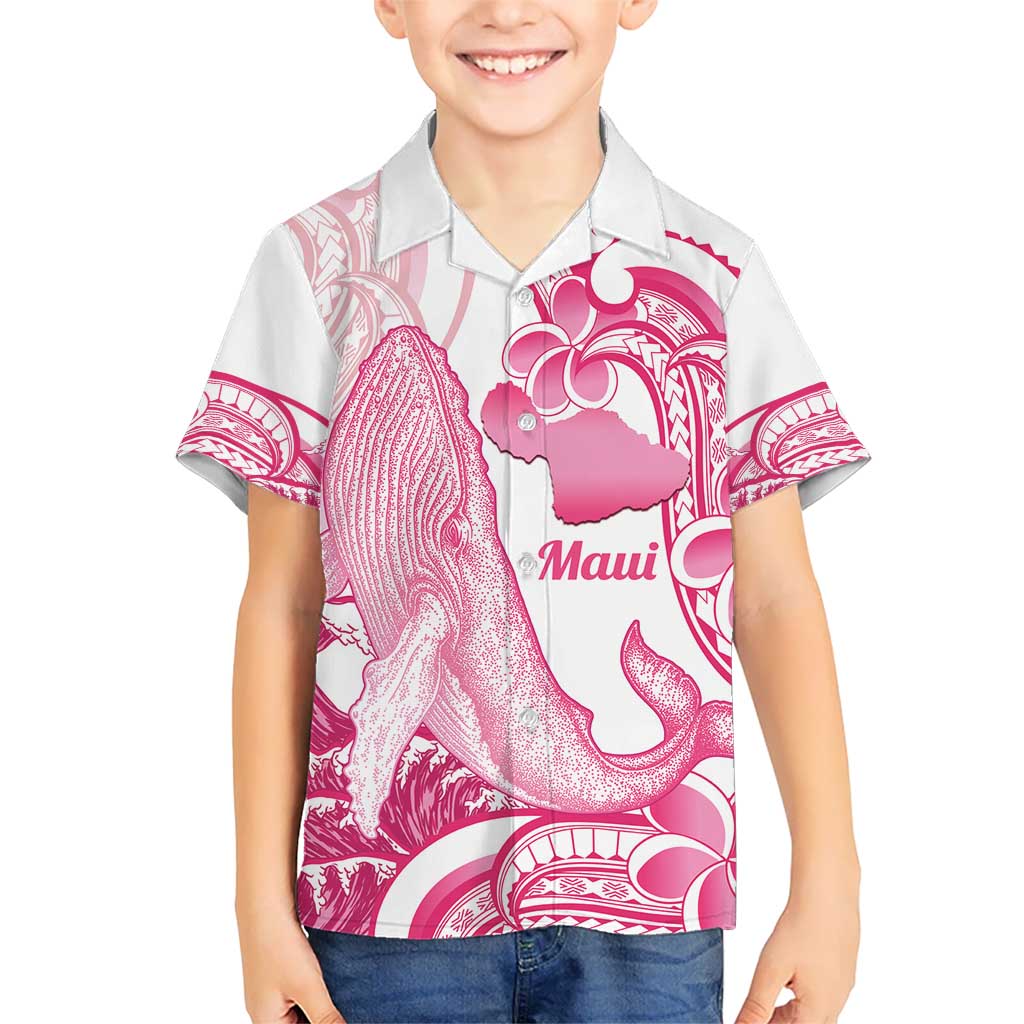 Aloha Hawaii Maui Kid Hawaiian Shirt Valley Isle Humpback Whale White