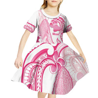 Aloha Hawaii Maui Kid Short Sleeve Dress Valley Isle Humpback Whale White