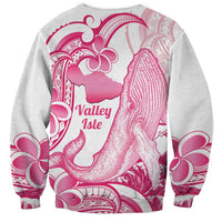 Aloha Hawaii Maui Sweatshirt Valley Isle Humpback Whale White LT14 - Polynesian Pride