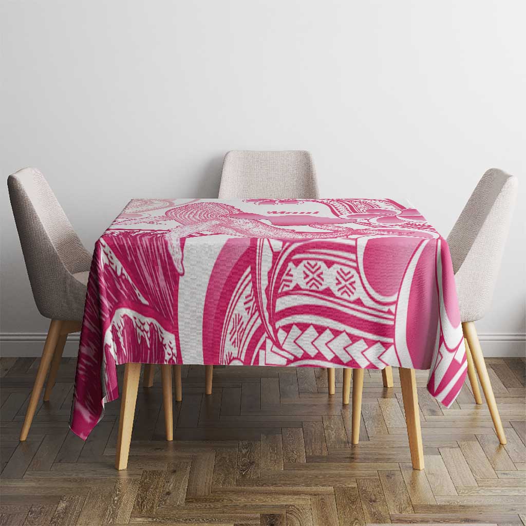 Aloha Hawaii Maui Tablecloth Valley Isle Humpback Whale White