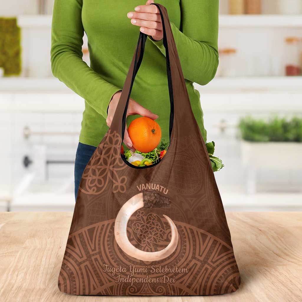 Vanuatu Indipendens Dei Grocery Bag Yumi 45th Sand Drawing Turtle Mix Lapita