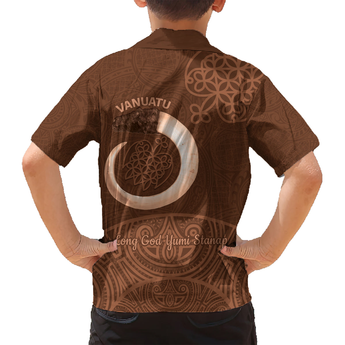 Vanuatu Indipendens Dei Kid Hawaiian Shirt Yumi 44th Sand Drawing Turtle Mix Lapita
