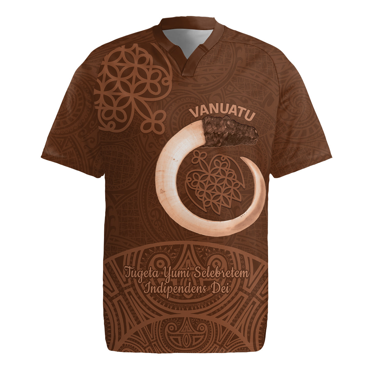 Vanuatu Indipendens Dei Rugby Jersey Yumi 44th Sand Drawing Turtle Mix Lapita