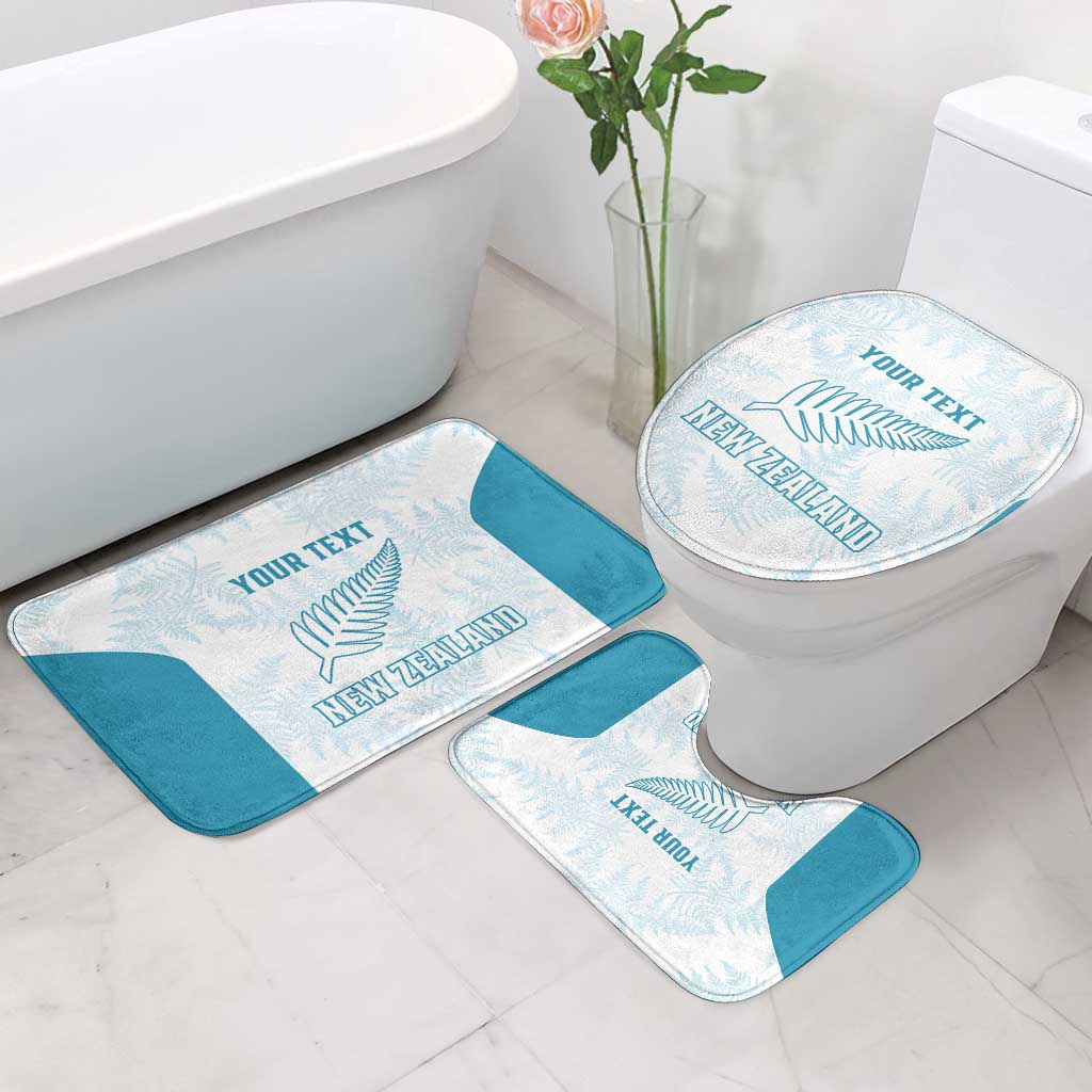 Custom New Zealand Silver Fern Football Bathroom Set Come On All White - Polynesian Pride