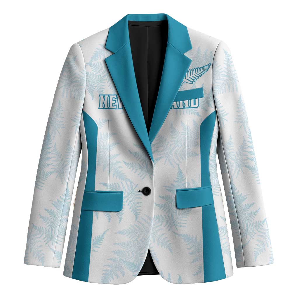 Custom New Zealand Silver Fern Football Blazer Come On All White - Polynesian Pride