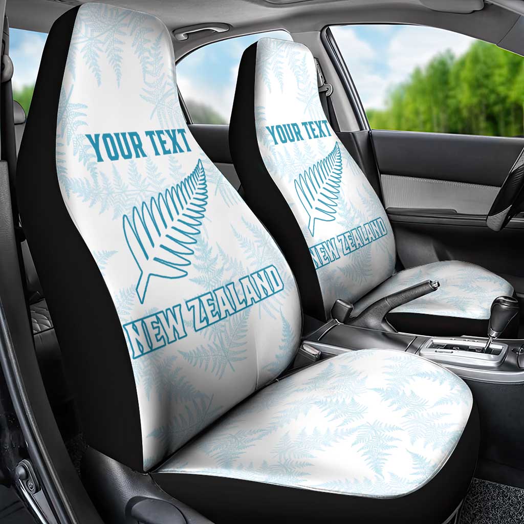 Custom New Zealand Silver Fern Football Car Seat Cover Come On All White
