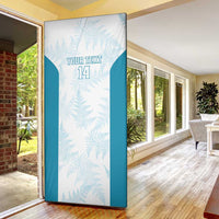 Custom New Zealand Silver Fern Football Door Cover Come On All White - Polynesian Pride