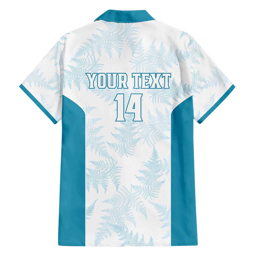 Custom New Zealand Silver Fern Football Family Matching Off Shoulder Short Dress and Hawaiian Shirt Come On All White