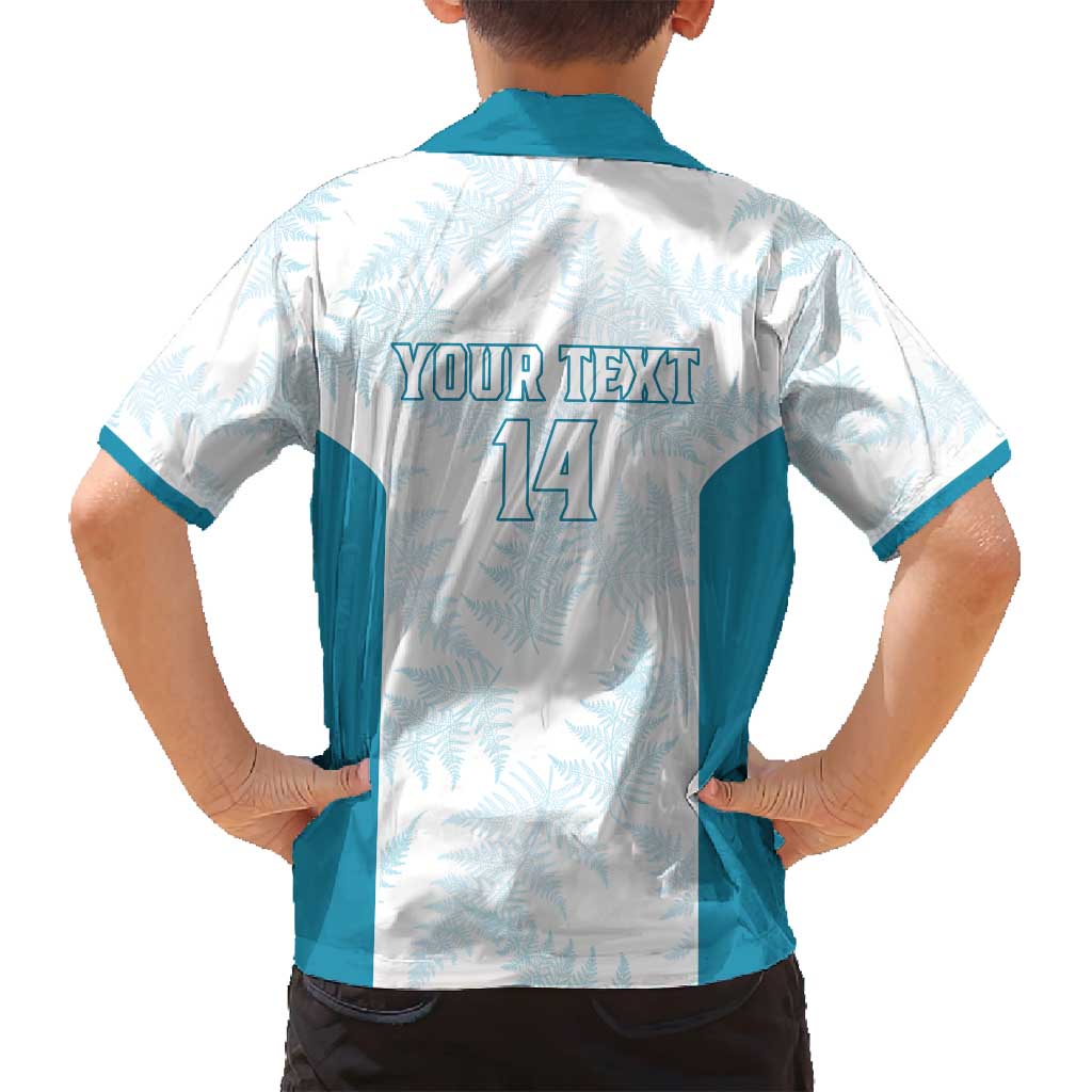 Custom New Zealand Silver Fern Football Family Matching Tank Maxi Dress and Hawaiian Shirt Come On All White