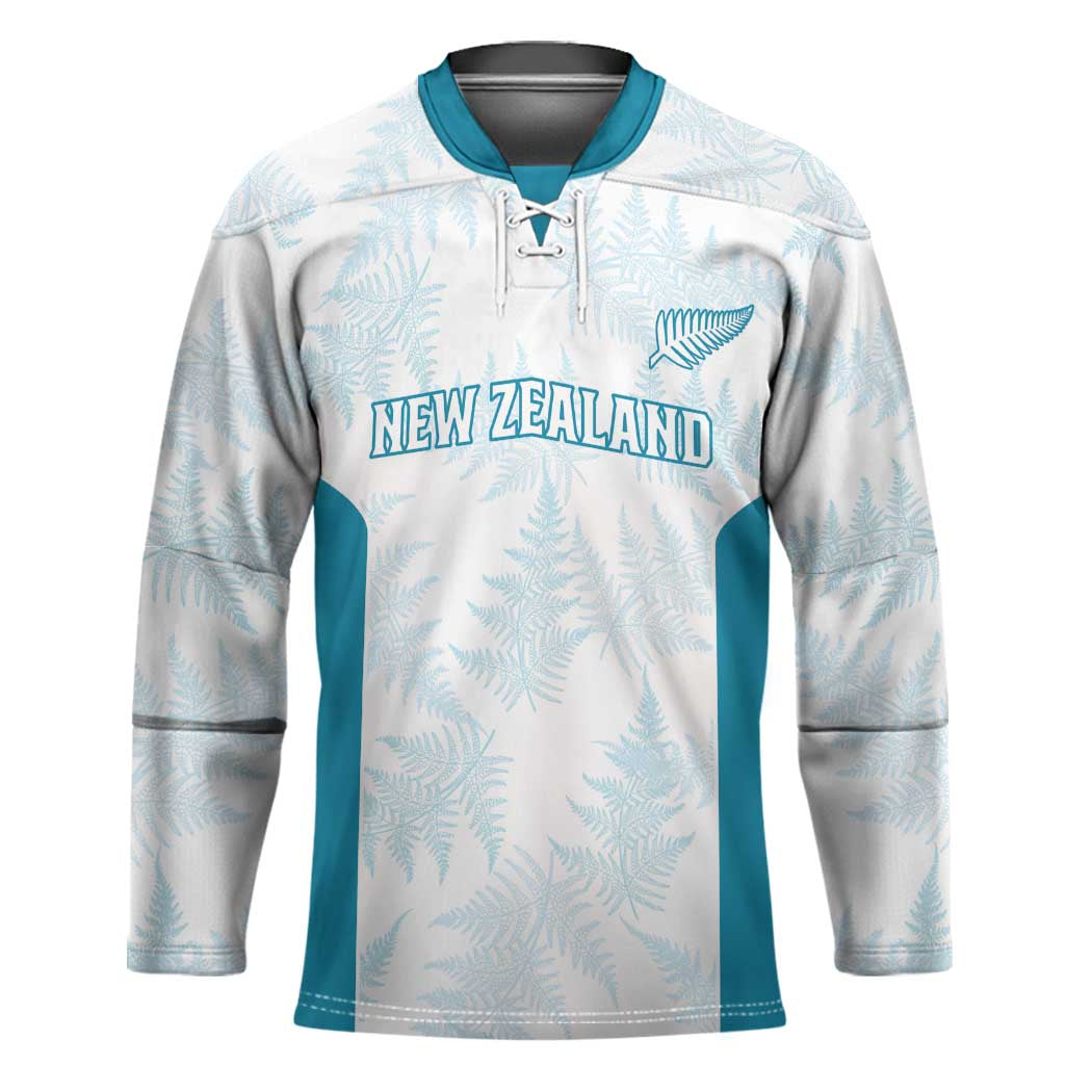 Custom New Zealand Silver Fern Football Hockey Jersey Come On All White - Polynesian Pride