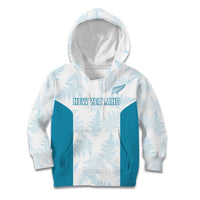 Custom New Zealand Silver Fern Football Kid Hoodie Come On All White