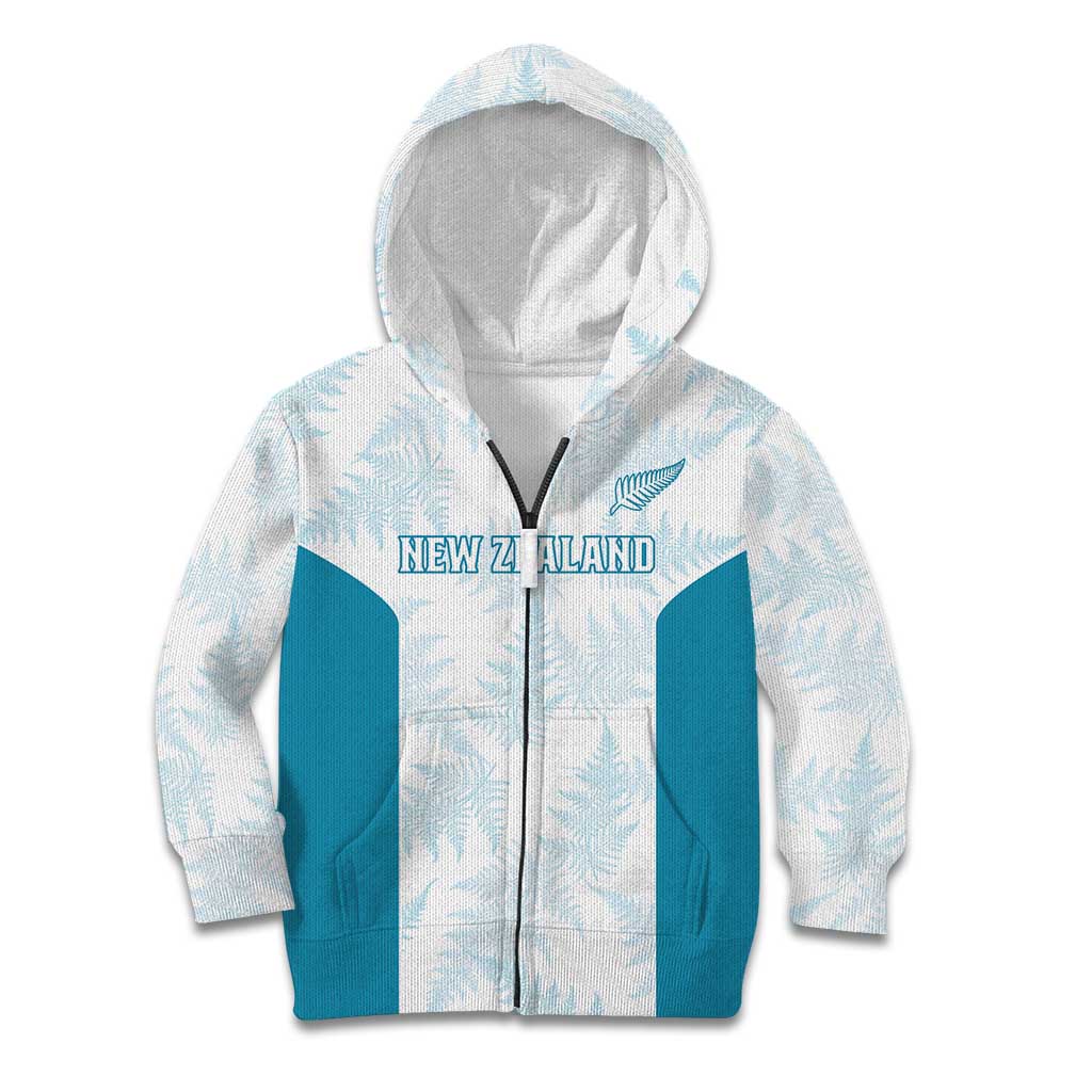 Custom New Zealand Silver Fern Football Kid Hoodie Come On All White