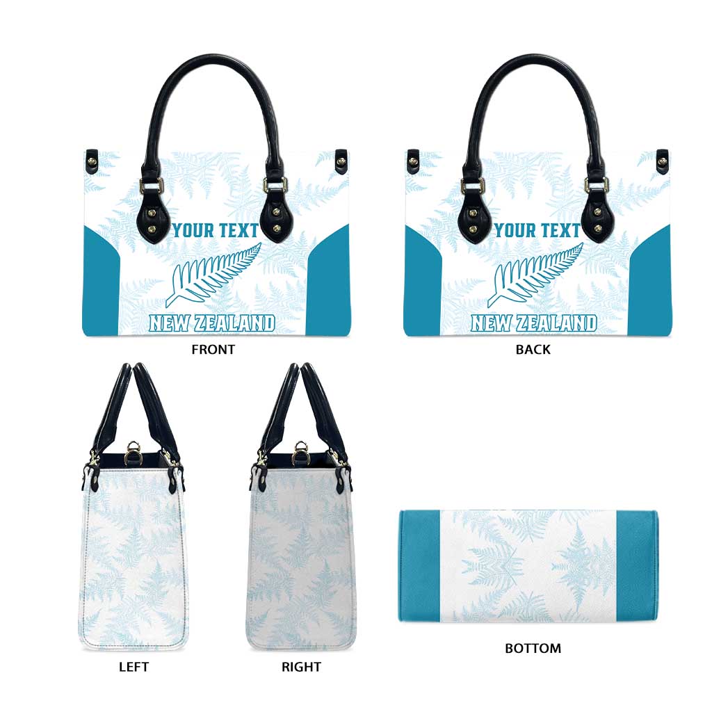 Custom New Zealand Silver Fern Football Leather Bag Come On All White - Polynesian Pride