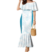 Custom New Zealand Silver Fern Football Mermaid Dress Come On All White