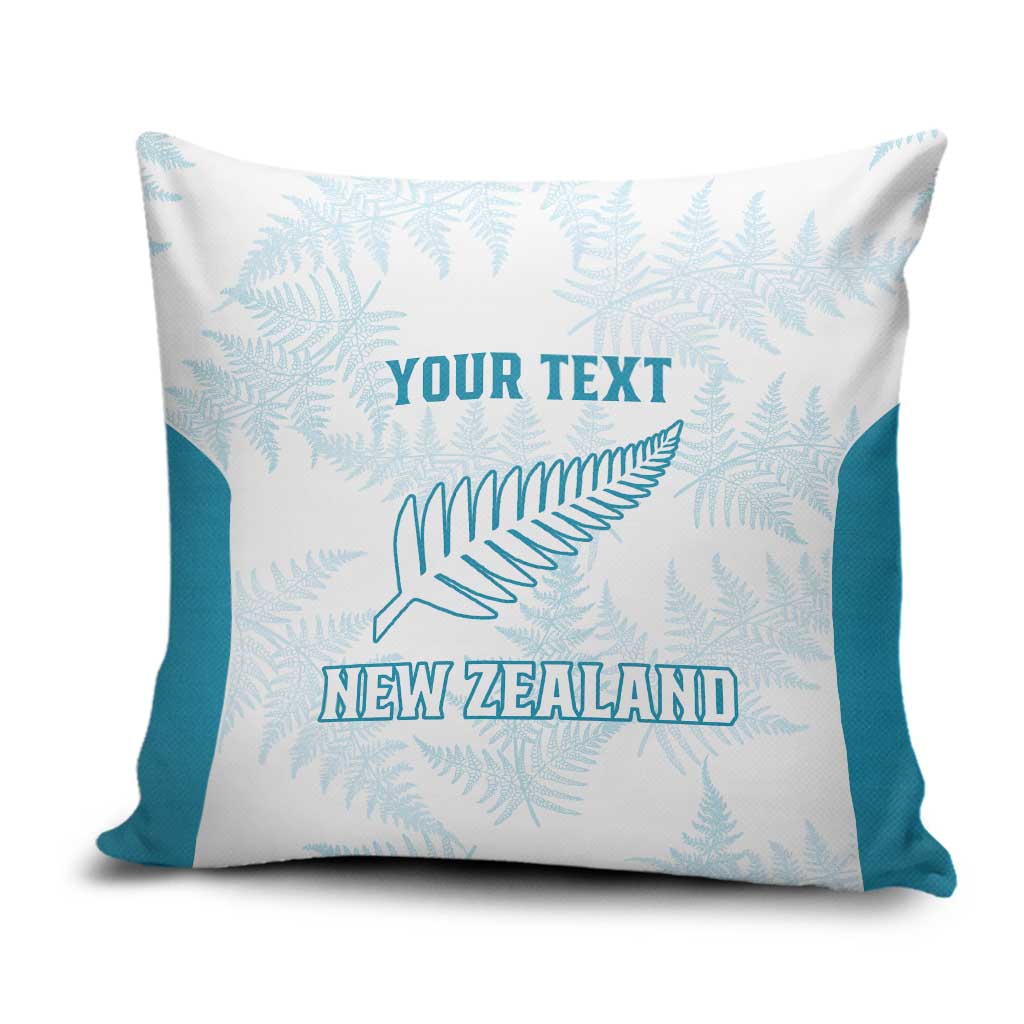 Custom New Zealand Silver Fern Football Pillow Cover Come On All White - Polynesian Pride