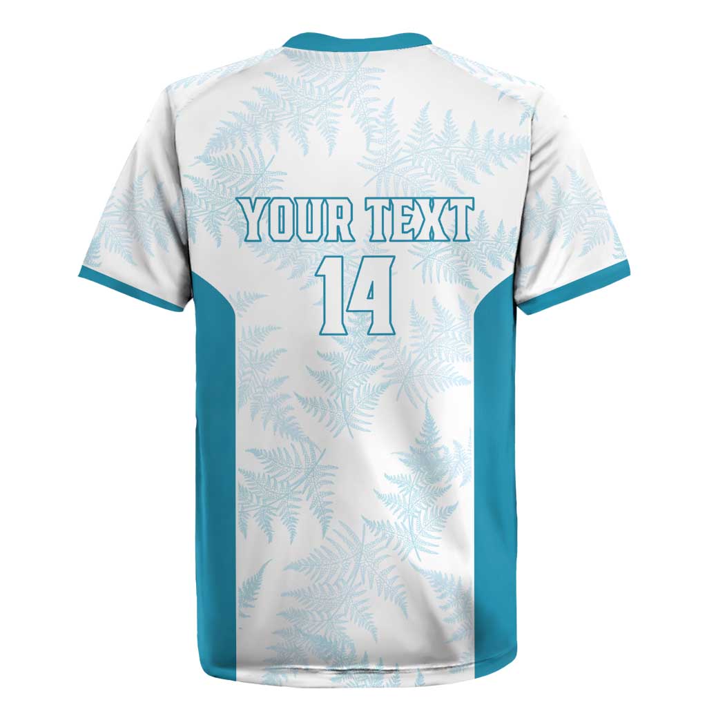 Custom New Zealand Silver Fern Football Rugby Jersey Come On All White