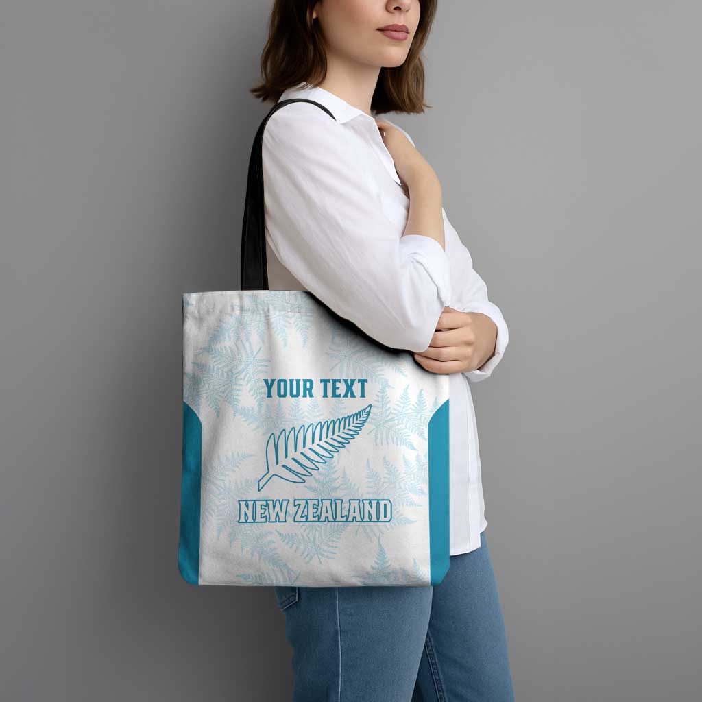 Custom New Zealand Silver Fern Football Tote Bag Come On All White - Polynesian Pride