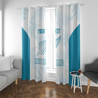 Custom New Zealand Silver Fern Football Window Curtain Come On All White