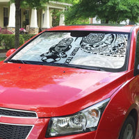 Custom Aotearoa Football Auto Sun Shade NZ Maori Tiki Go Champions - Polynesian Pride