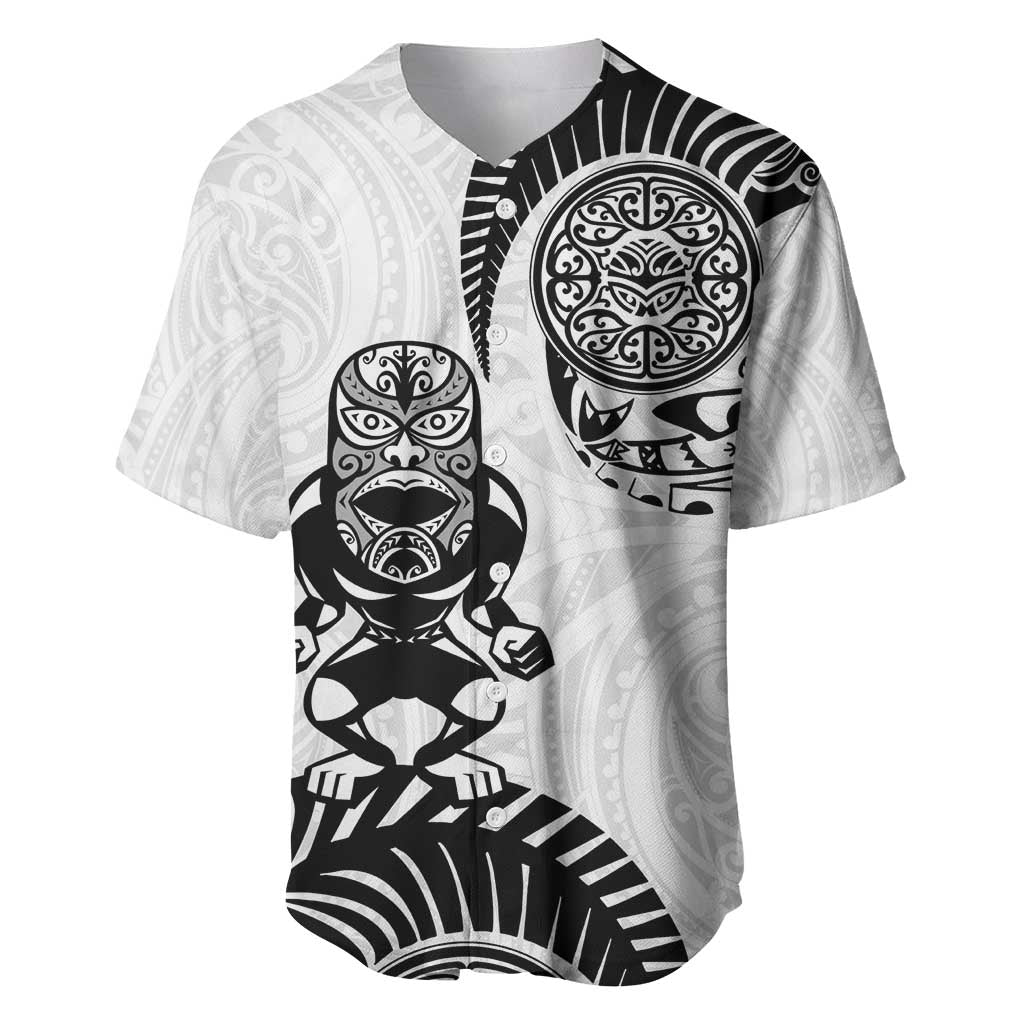 Custom Aotearoa Football Baseball Jersey NZ Maori Tiki Go Champions LT14 White - Polynesian Pride
