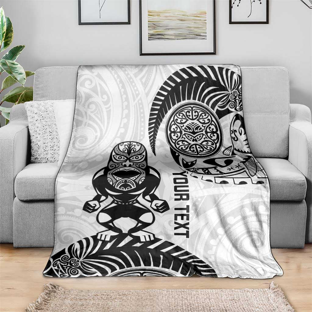 Custom Aotearoa Football Blanket NZ Maori Tiki Go Champions