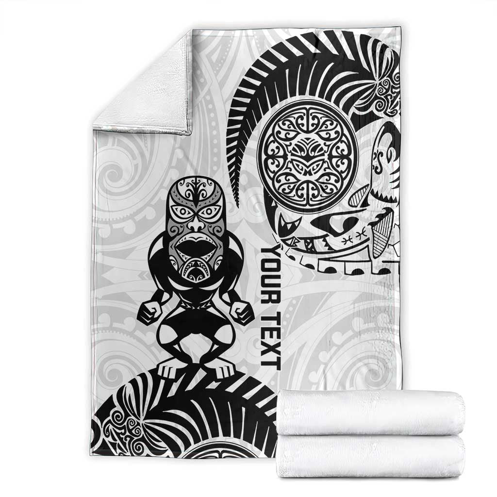 Custom Aotearoa Football Blanket NZ Maori Tiki Go Champions