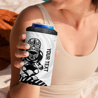 Custom Aotearoa Football 4 in 1 Can Cooler Tumbler NZ Maori Tiki Go Champions
