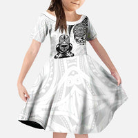 Custom Aotearoa Football Family Matching Tank Maxi Dress and Hawaiian Shirt NZ Maori Tiki Go Champions