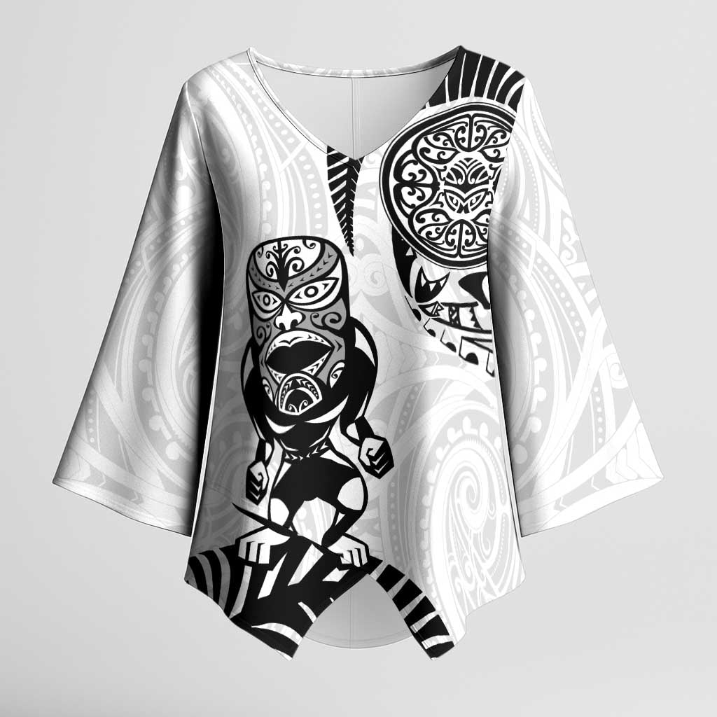 Custom Aotearoa Football Kimono Sleeve Blouse NZ Maori Tiki Go Champions - Polynesian Pride
