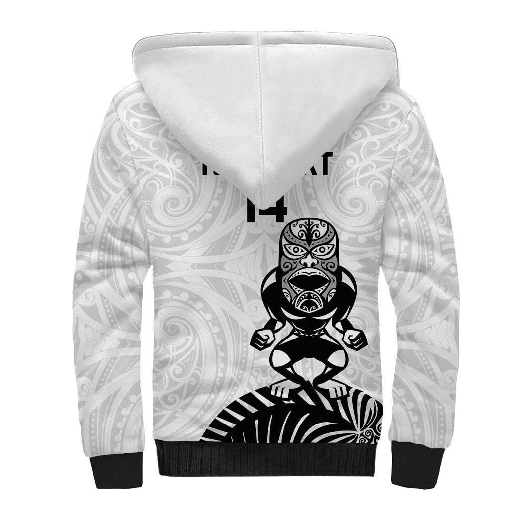 Custom Aotearoa Football Sherpa Hoodie NZ Maori Tiki Go Champions