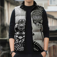 Custom Aotearoa Football Sleeveless Puffer Jacket NZ Maori Tiki Go Champions - Polynesian Pride