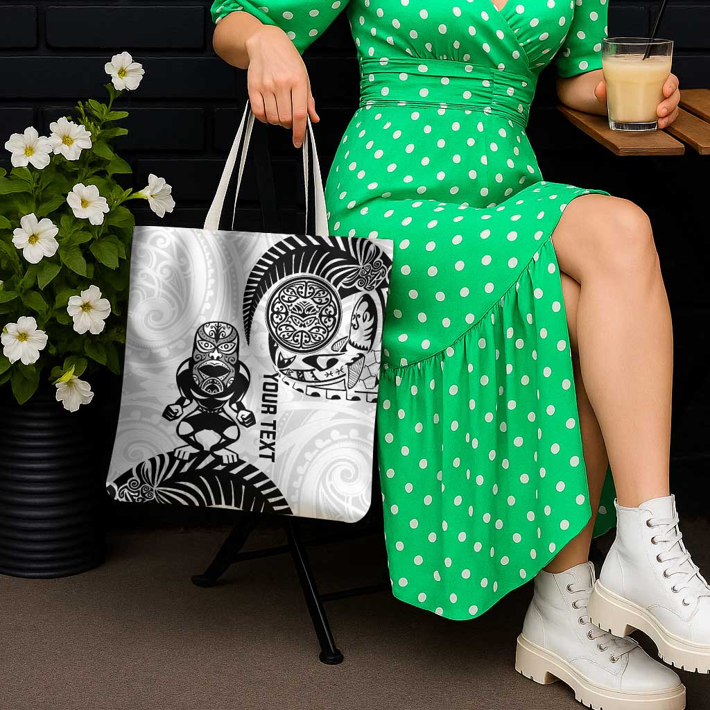 Custom Aotearoa Football Tote Bag NZ Maori Tiki Go Champions - Polynesian Pride