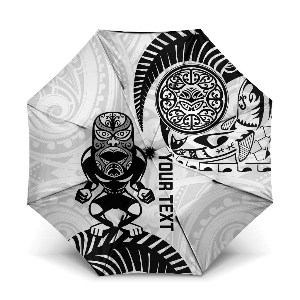 Custom Aotearoa Football Umbrella NZ Maori Tiki Go Champions - Polynesian Pride