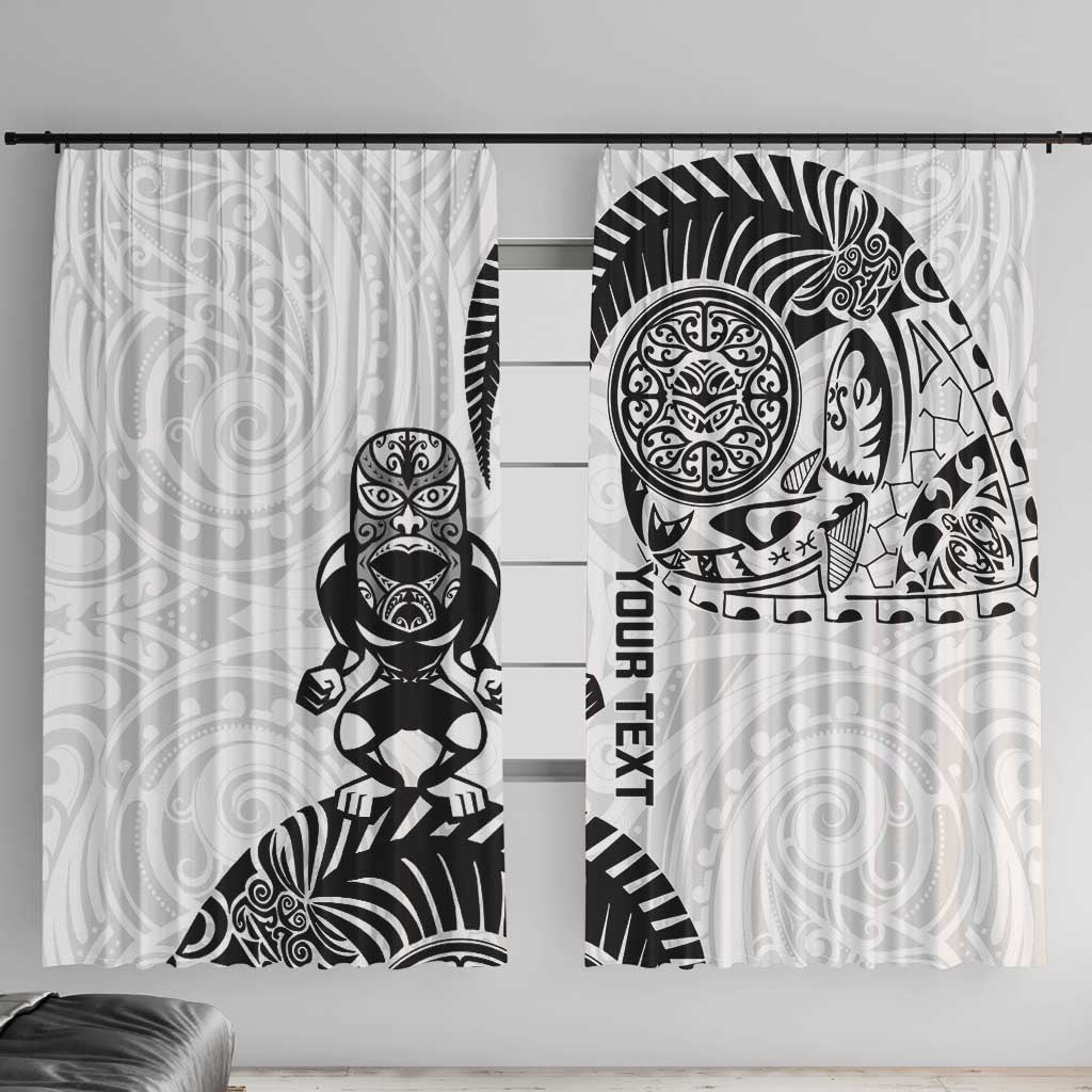 Custom Aotearoa Football Window Curtain NZ Maori Tiki Go Champions