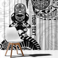 Custom Aotearoa Football Window Curtain NZ Maori Tiki Go Champions