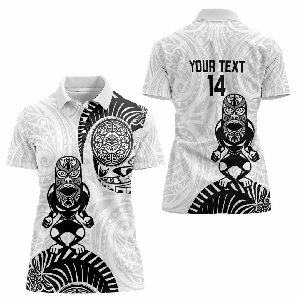 Custom Aotearoa Football Women Polo Shirt NZ Maori Tiki Go Champions