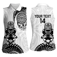 Custom Aotearoa Football Women Sleeveless Polo Shirt NZ Maori Tiki Go Champions