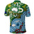 Australia and Fiji Polo Shirt Aboriginal Mix Fijian Tapa Unique Style LT14 - Polynesian Pride