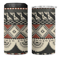 Vintage Bula Fiji Masi 4 in 1 Can Cooler Tumbler Fijian Tapa Cloth - Polynesian Pride