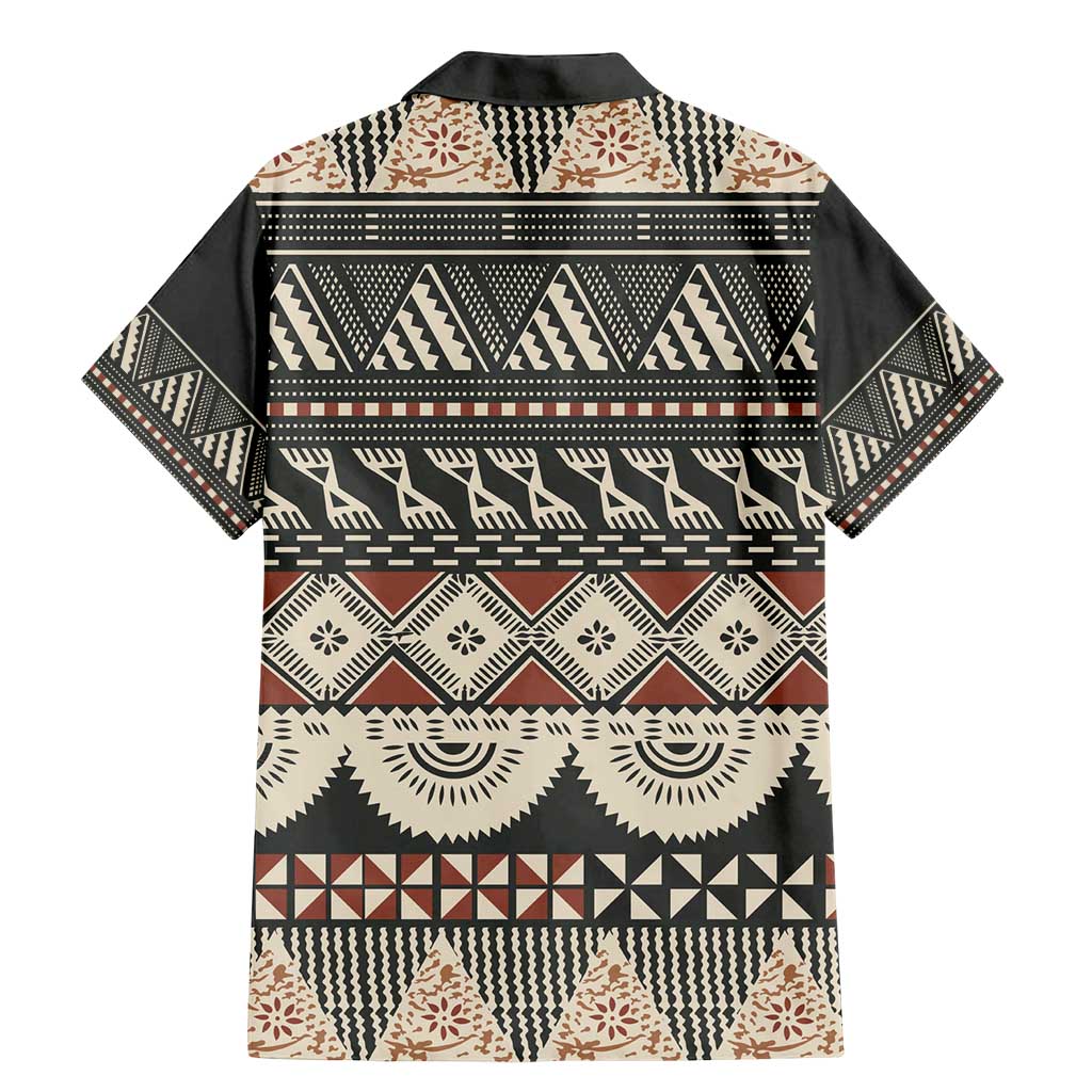 Vintage Bula Fiji Masi Family Matching Mermaid Dress and Hawaiian Shirt Fijian Tapa Cloth - Polynesian Pride