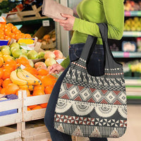 Vintage Bula Fiji Masi Grocery Bag Fijian Tapa Cloth - Polynesian Pride