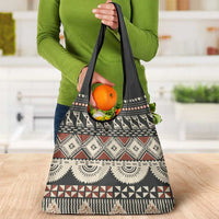 Vintage Bula Fiji Masi Grocery Bag Fijian Tapa Cloth - Polynesian Pride