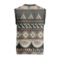 Vintage Bula Fiji Masi Christmas Knitted V-Neck Vest Fijian Tapa Cloth - Polynesian Pride