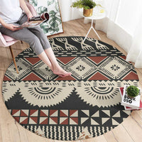 Vintage Bula Fiji Masi Round Carpet Fijian Tapa Cloth - Polynesian Pride